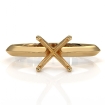 <Gram> Knife Edge Solitaire Engagement Ring Setting 14k Yellow Gold Semi Mount 2.5mm - javda.com 