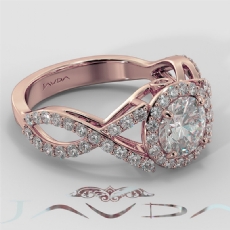 Criss Cross Halo Pave Accents diamond Hot Deals 18k Rose Gold