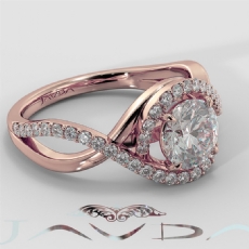 Twisted Halo Micro Pave Set diamond Hot Deals 18k Rose Gold