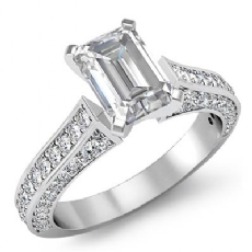 Cathedral 4 Prong Peg Head diamond Ring Platinum 950