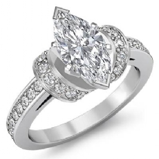 Knot Style Pave Setting diamond  Platinum 950