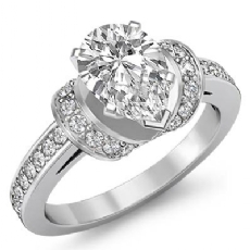 Knot Style Pave Setting diamond  Platinum 950