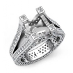 2.2Ct Diamond Eternity Engagement Split Shank Ring Platinum 950 Semi Mount Setting - javda.com 