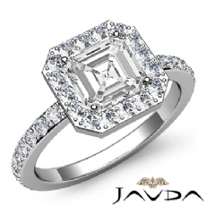 Circa Halo Sidestone Pave Set diamond Ring Platinum 950