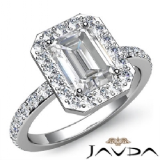 Circa Halo Sidestone Pave Set diamond Ring Platinum 950
