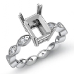 0.2Ct Diamond Engagement Eternity Ring Setting 14k White Gold Radiant Semi Mount - javda.com 
