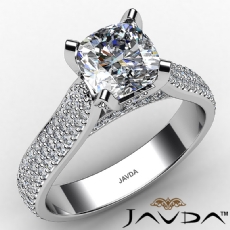 High Quality Tall Cathedral diamond Ring Platinum 950