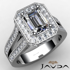 Vintage Inspired Circa Halo diamond Ring 18k Gold White