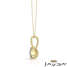 Floating Bezel Set Bail diamond Pendant 18k Gold Yellow