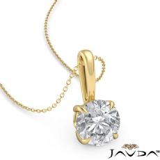 Claw Prong Filigree Basket diamond Pendant 18k Gold Yellow