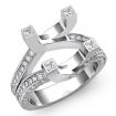 1.5Ct Diamond Women's Engagement Split Shank Ring 18k White Gold Semi Mount - javda.com 