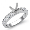 0.47Ct Prong Setting Round Diamond Women Engagement Ring Semi Mount Platinum 950 - javda.com 
