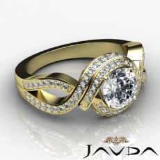 XOXO Style Micro Pave Setting diamond Ring 18k Gold Yellow