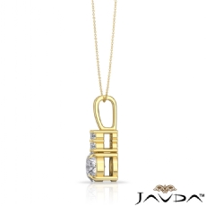 Claw Prong Bail Basket Set diamond Pendant 18k Gold Yellow