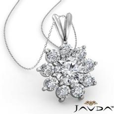 Flower Cluster Prong Set diamond  Platinum 950
